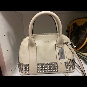 Coach Crossbody purse - cream studded - Authentic